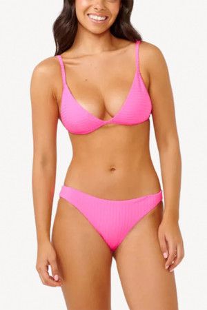 Ripcurl Premium Surf Fixed Tri Bikini in Hot Pink
