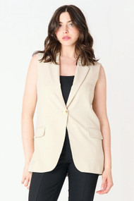 Black Tape Blazer in Light Sand