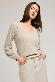 Gentle Fawn Hailey Sweater in Heather Oat