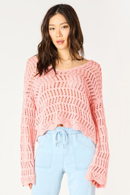 Dex Crochet Sweater in Washed Apricot