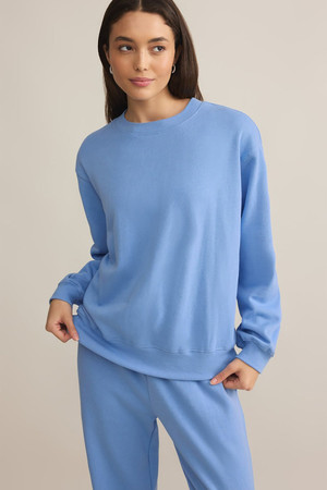 Z Supply Boyfriend Sweatshirt in Blue River