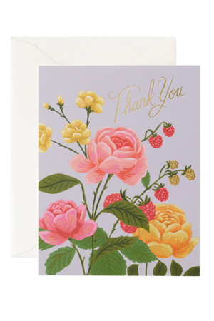 Rifle Paper Co. Roses Thank You Card