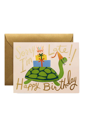 Rifle Paper Co. Turtle Belated Birthday Card