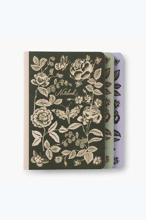 Rifle Paper Co. Set of 3 English Rose Notebooks
