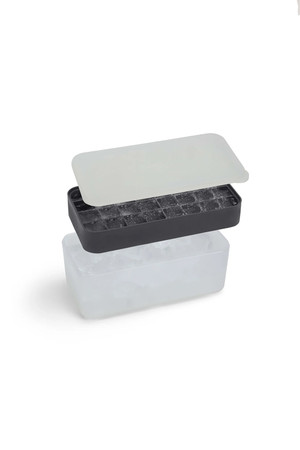 W&P Everyday Ice Tray with Storage in Charcoal