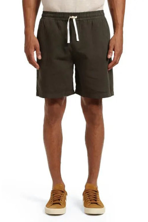 Mavi Linen Short in Asphalt