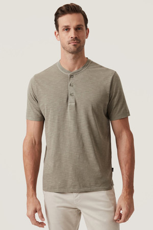 34 Heritage Slub Henley in Pastel Olive