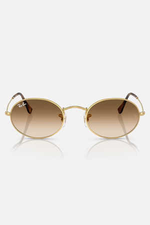 Ray-Ban 0RB3547 Oval Metal Sunglasses in Arista + Brown Gradient