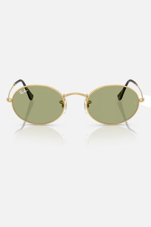 Ray-Ban 0RB3547 Oval Metal Sunglasses in Arista + Bottle Green