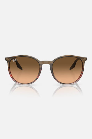 Ray-Ban 0RB2204 Sunglasses in Striped Brown Gradient + Bianco Rosa