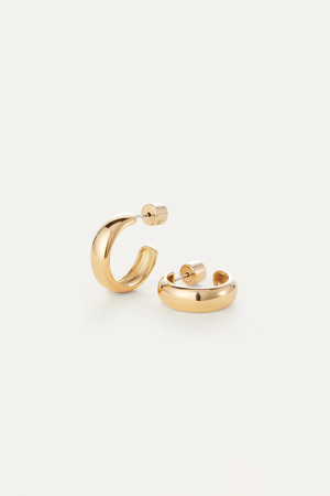 Jenny Bird Staple Hoops Small in High Polish Gold