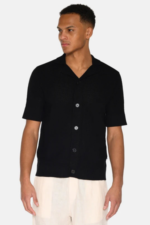 Minimum Mason Chrochet Shirt in Black