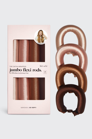Kitsch Satin Jumbo Flexi Rods in Rosewood