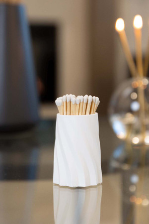 Everlasting Candle Co Concrete Match Set in White