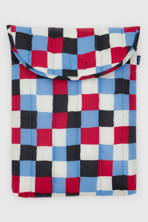 Baggu Puffy Laptop Sleeve 16" in Painted Check
