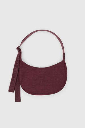 Baggu Small Nylon Crescent Bag in Mahogany
