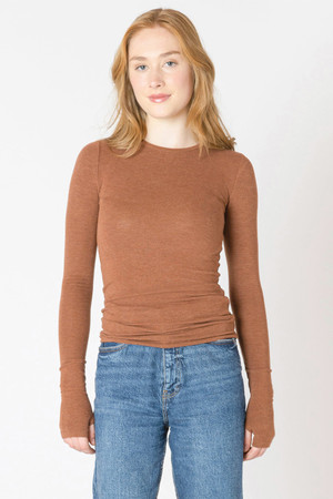 Dex Brushed Tee in Chestnut Heather