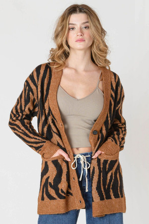 Room 34 Tiger Cardigan