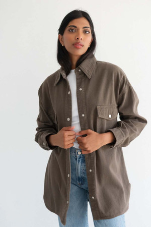 Brunette The Label Shania Denim Jacket in Espresso