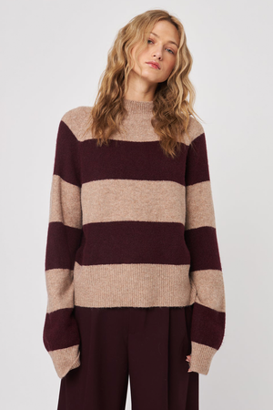 John + Jenn Edison Sweater in Pinot Stripe