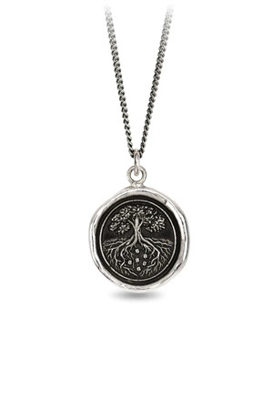 Pyrrha Family Roots Talisman in Sterling Silver 18"