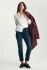 Front view of Mavi Kathleen slim boyfriend jean in ink brushed feather blue showing mid-rise waist and classic wash