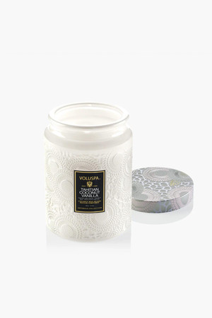 Voluspa Large Glass Jar Candle in Tahitian Coconut Vanilla