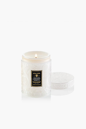 Voluspa Mini Glass Jar Candle in Tahitian Coconut Vanilla