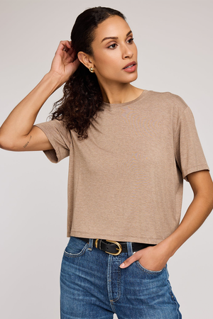 Gentle Fawn Jaxon Tee in Heather Khaki