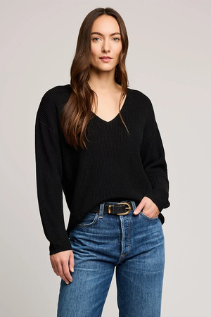 Gentle Fawn Tucker Sweater in Black.