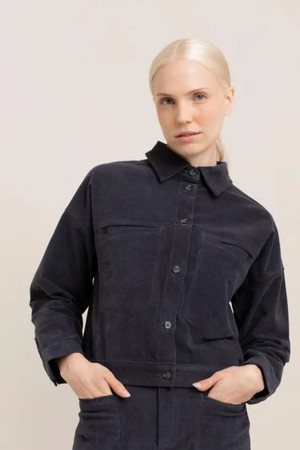 Paper Label Sefina Jacket in Indigo Blue