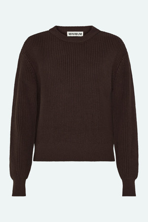 Minimum Mikala 2.0 Sweater in Seal Brown