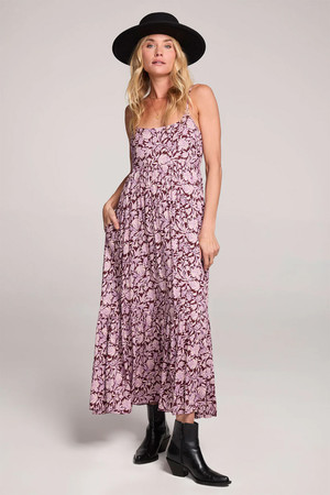 Saltwater Luxe Rene Midi Dress in Sangria