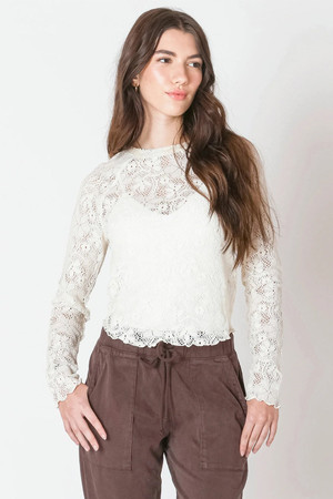 Dex Lace Top in Natural