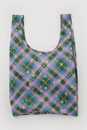 Baggu Standard Bag in Green Star Plaid