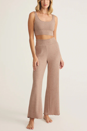 Z Supply Zoe Ribbed Lounge Set in Iced Coffee