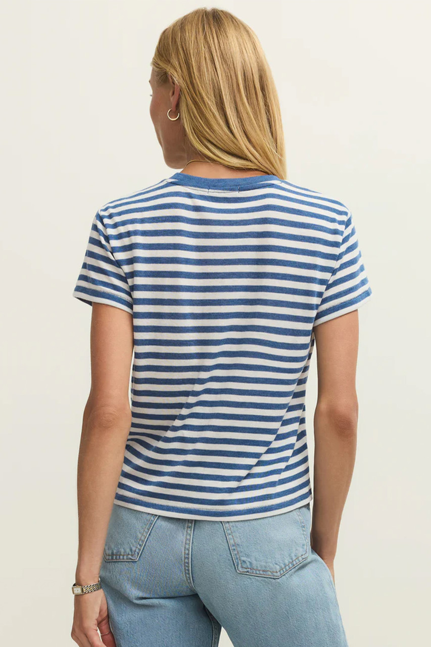 Z Supply Tourist Striped Tee in Calypso Heather – Style Trend
