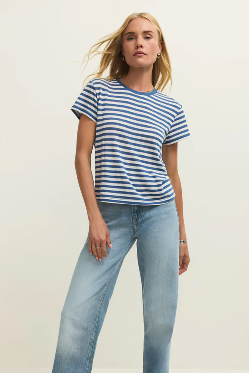 Z Supply Tourist Striped Tee in Calypso Heather – Style Trend