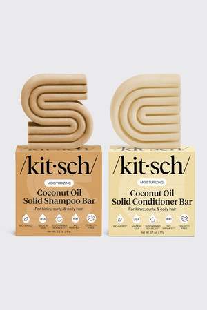 Kitsch Coconut Oil Shampoo and Conditioner Bar Combo for Dry Hair