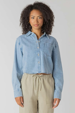 Room 34 Denim Shirt in Mid Blue
