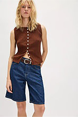 Free People Tilly Vest in Honey Bronze