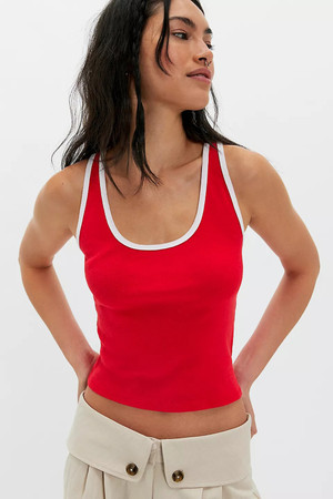 Free People Moxie Tank in High Risk Red