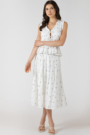 Dex Dainty Roses Midi Skirt