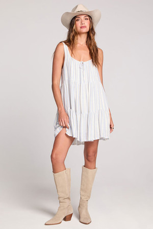 Saltwater Luxe Laurent Mini Dress in Cloud Blue
