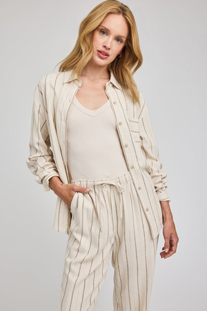 Gentle Fawn Portia Shirt in Linen Stripe