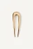 Front view of the Kōv Essentials U-shaped French hair pin in polished gold finish on a white background