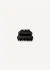 Front view of the Kōv Essentials black scalloped hair claw clip in muse on a white background