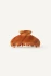 Front view of the Kōv Essentials small caramel claw hair clip in honey on a white background