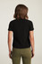 Back view of Mavi Layla black ribbed baby t-shirt showing smooth back shoulders and hemline