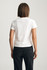 Back view of Mavi Layla white ribbed baby t-shirt showing smooth back shoulders and hemline